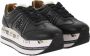 Premiata Chunky Leren Sneaker met Klassieke Prints Black Dames - Thumbnail 7