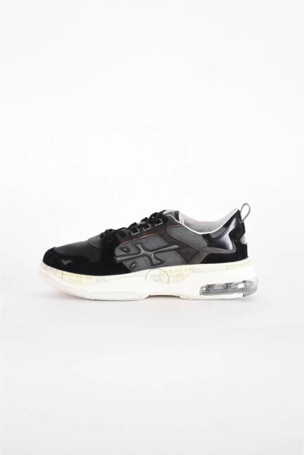 Premiata Drake Leren Sneakers Zwart Heren