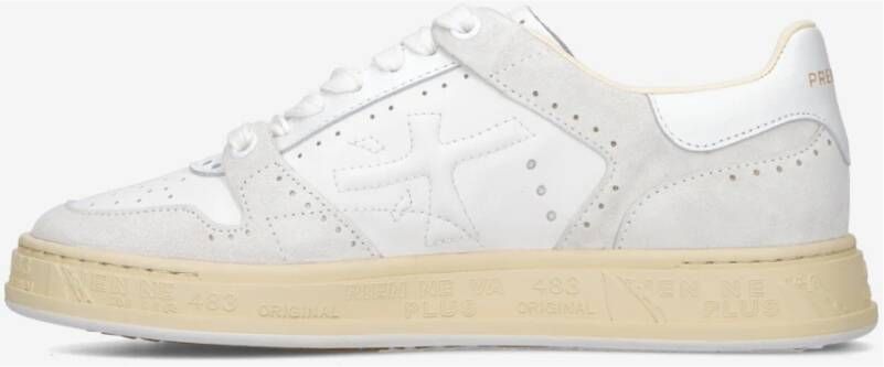 Premiata Sportieve Couture Sneakers met Brogue Details White Dames