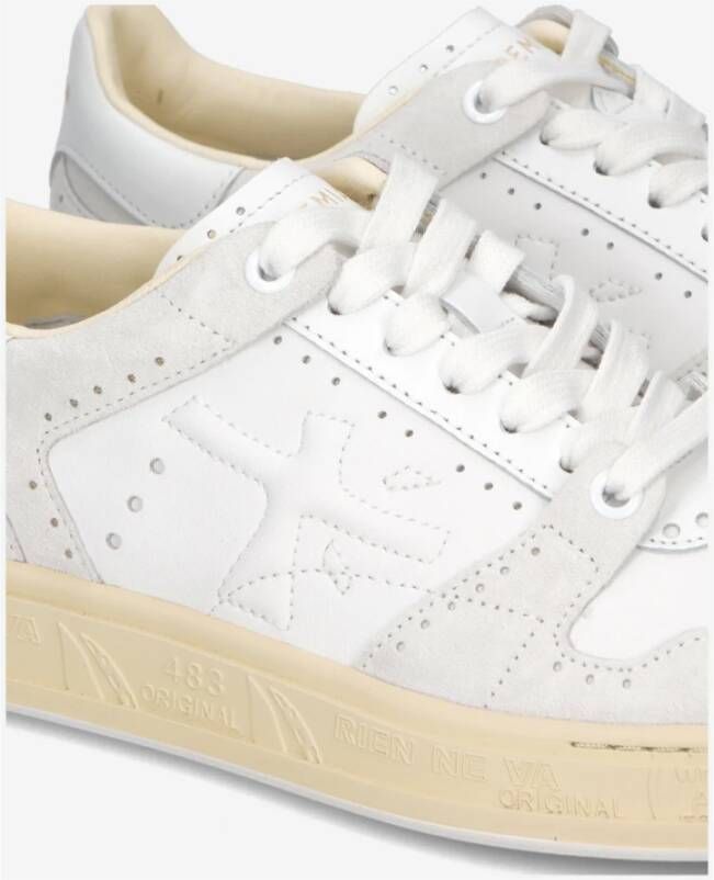 Premiata Sportieve Couture Sneakers met Brogue Details White Dames