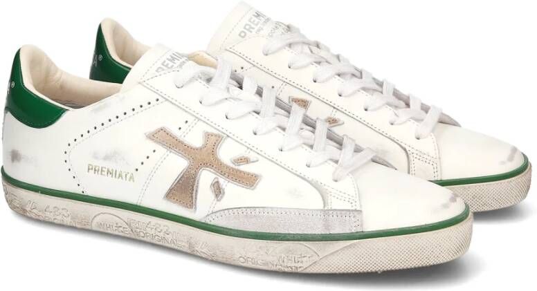 Premiata Stijlvolle Steven Sneakers voor Mannen White Heren