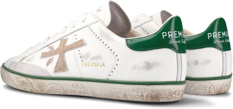 Premiata Stijlvolle Steven Sneakers voor Mannen White Heren