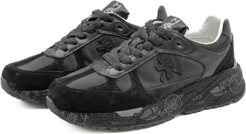 Premiata Stijlvolle leren damessneakers Black Dames