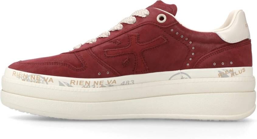 Premiata Stijlvolle Platform Sneakers voor Vrouwen Red Dames