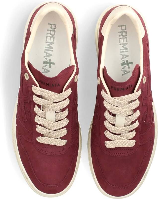 Premiata Stijlvolle Platform Sneakers voor Vrouwen Red Dames