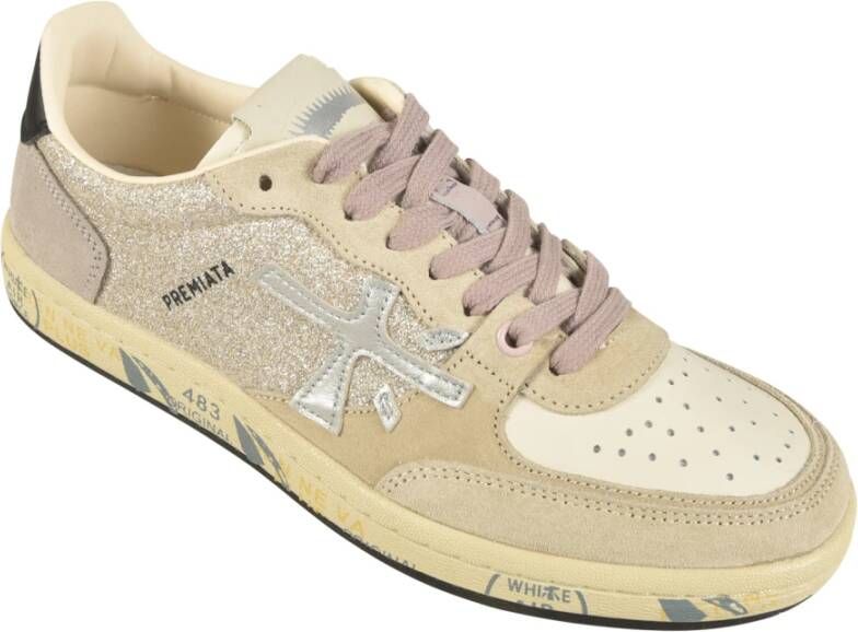 Premiata Stijlvolle Sneakers Beige Dames