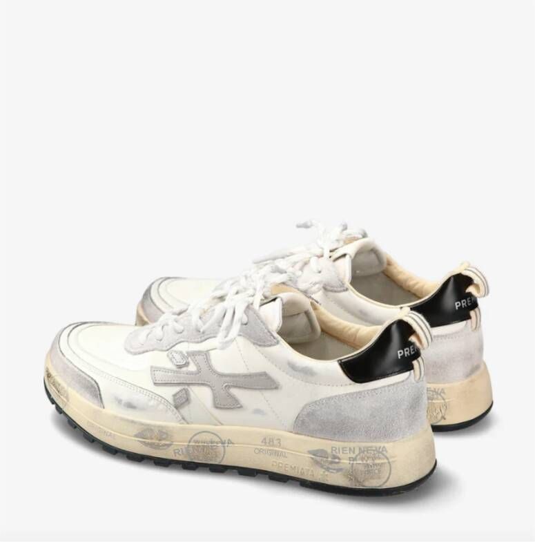 Premiata Stijlvolle Sneakers in Wit Grijs White Heren