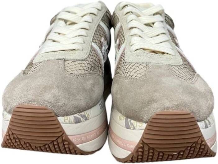 Premiata Stijlvolle Sneakers voor Dagelijks Gebruik Beige Dames