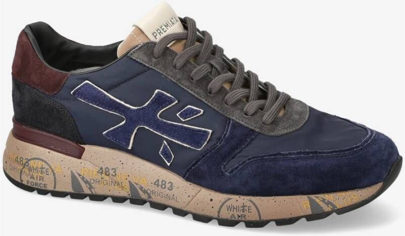 Premiata Stijlvolle Sneakers voor Mannen Blue Heren