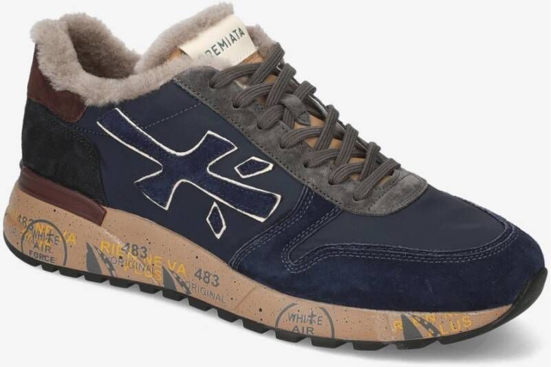 Premiata Stijlvolle Sneakers voor Mannen Blue Heren