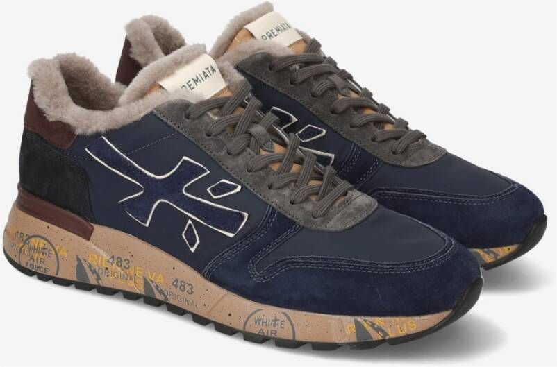 Premiata Stijlvolle Sneakers voor Mannen Blue Heren