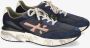 Premiata Navy Blauwe Sneakers met Oranje Details Blue Heren - Thumbnail 6