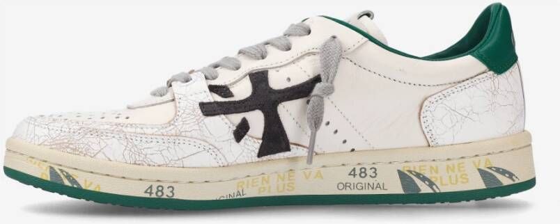 Premiata Stoere Leren en Suède Sneakers Beige Dames