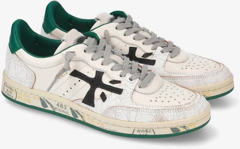 Premiata Stoere Leren en Suède Sneakers Beige Dames