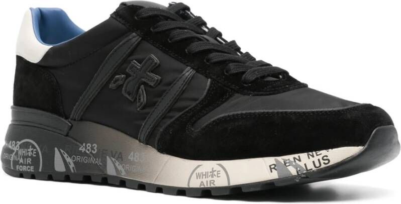 Premiata Suède sneakers met leren voering Black Heren