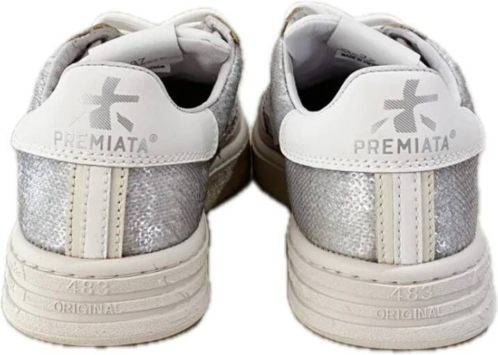 Premiata Tijdloze leren sneakers met casual charme Gray Dames