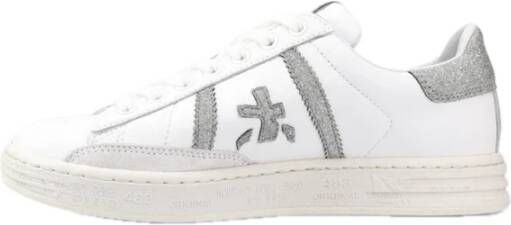 Premiata Tijdloze leren sneakers met iconische details White Dames