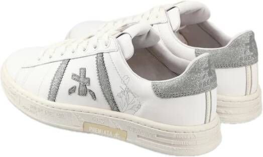 Premiata Tijdloze leren sneakers met iconische details White Dames