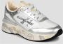 Premiata Tijdloze Trainers Sneakers Leer Wit Canvas White Dames - Thumbnail 2