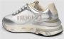 Premiata Tijdloze Trainers Sneakers Leer Wit Canvas White Dames - Thumbnail 4