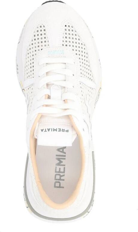 Premiata Witte Cassie sneakers van suède White Dames