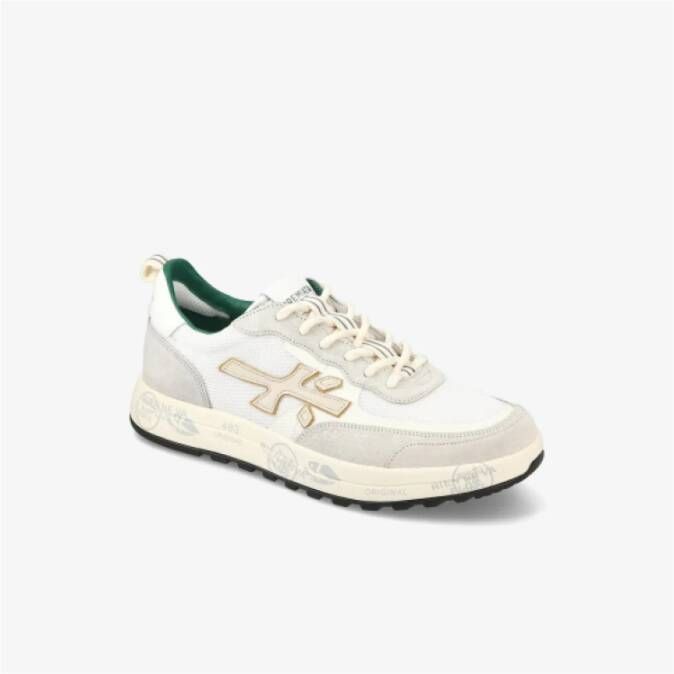 Premiata Witte en beige lage sneakers Gray Heren