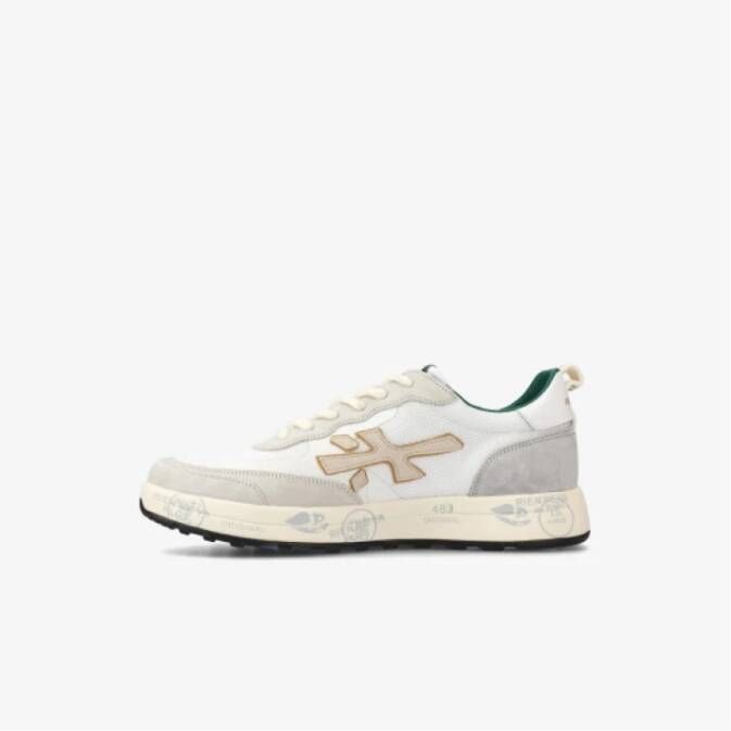 Premiata Witte en beige lage sneakers Gray Heren