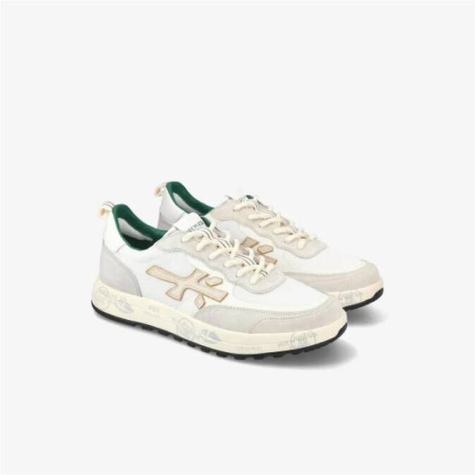 Premiata Witte en beige lage sneakers Gray Heren