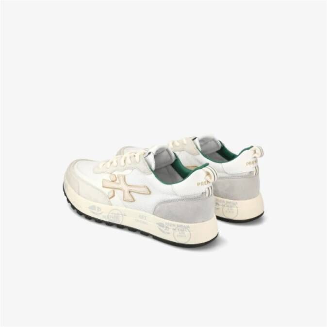 Premiata Witte en beige lage sneakers Gray Heren