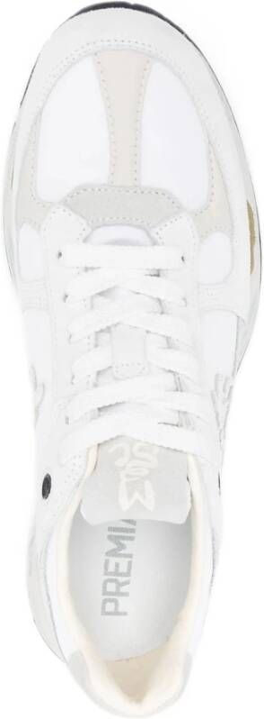 Premiata Witte en grijze leren sneakers Wit Dames