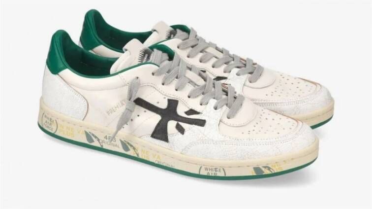 Premiata Witte en groene stadsneakers White Heren