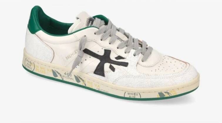 Premiata Witte en groene stadsneakers White Heren