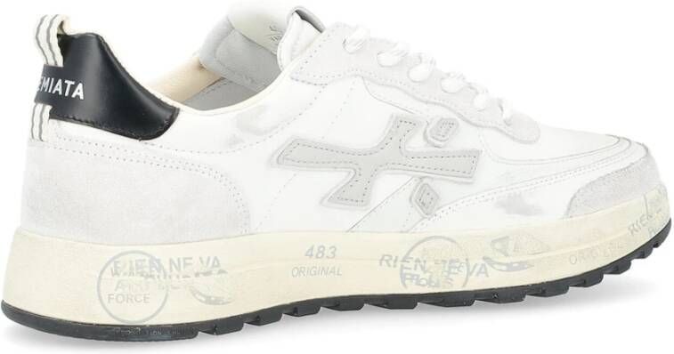 Premiata Witte en zwarte leren sneakers model Nous 6765 White Heren