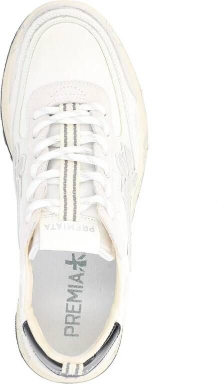 Premiata Witte en zwarte leren sneakers model Nous 6765 White Heren