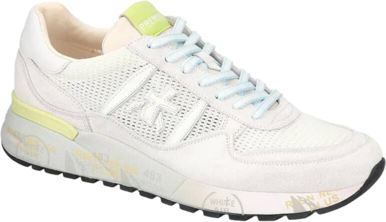 Premiata Witte Geperforeerde Sneakers White Heren