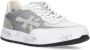 Premiata Witte Grijze Leren Sneakers Ronde Neus Gray Heren - Thumbnail 2