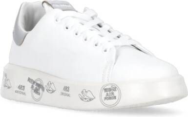 Premiata Witte Leren Sneakers met Contrasterende Details White Dames