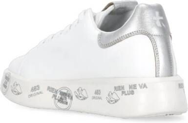 Premiata Witte Leren Sneakers met Contrasterende Details White Dames