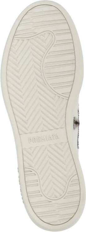 Premiata Witte Leren Sneakers met Logo Detail White Dames