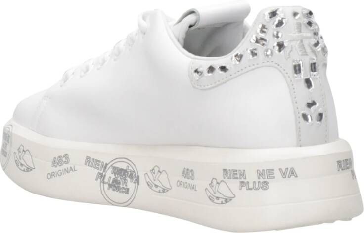 Premiata Witte Leren Sneakers met Ronde Neus White Dames