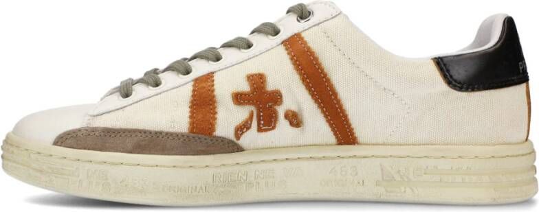 Premiata Witte Leren Sneakers Russell Model White Heren