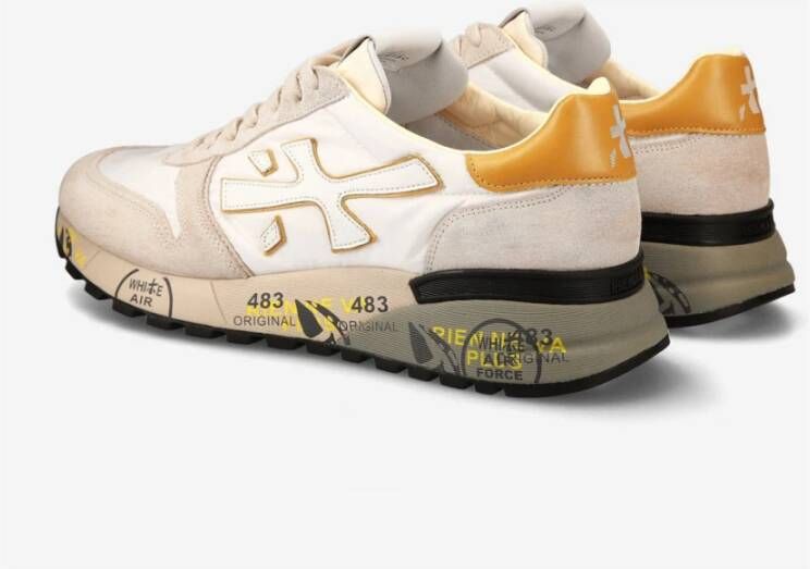 Premiata Witte Leren Sneakers White Heren