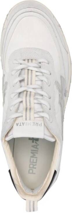 Premiata Witte Lichtgrijze Sneakers White Heren