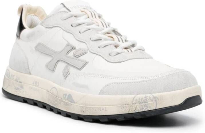 Premiata Witte Lichtgrijze Sneakers White Heren