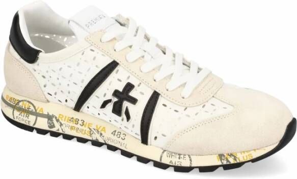 Premiata Witte Lucy Sneakers met Geperforeerd Detail White Dames