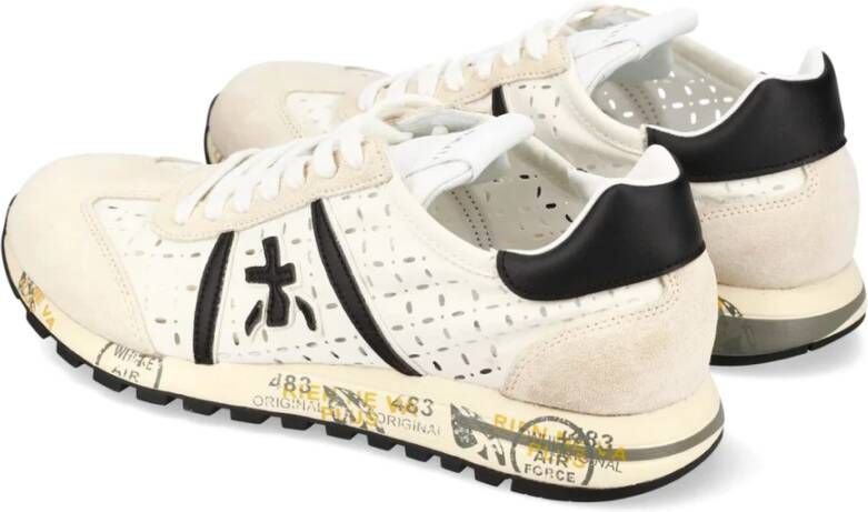 Premiata Witte Lucy Sneakers met Geperforeerd Detail White Dames