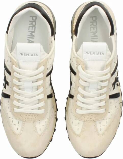 Premiata Witte Lucy Sneakers met Geperforeerd Detail White Dames