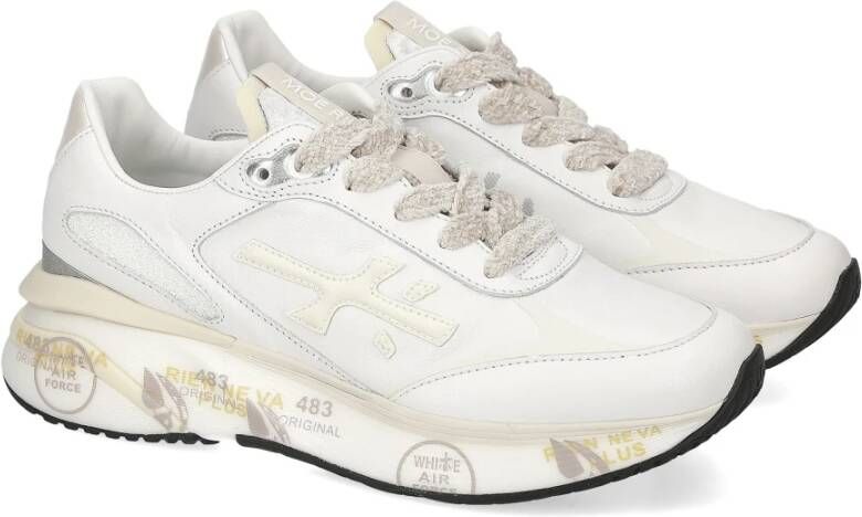 Premiata Witte Paillet Sneakers Aw24 White Dames