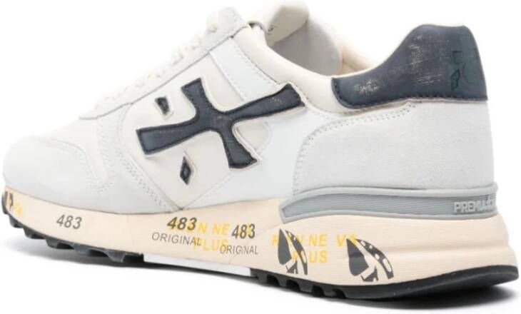 Premiata Witte Platte Schoenen Mick White Heren