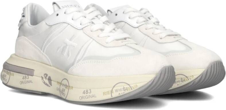 Premiata Witte Sneaker Cassie met Uniek Design White Dames